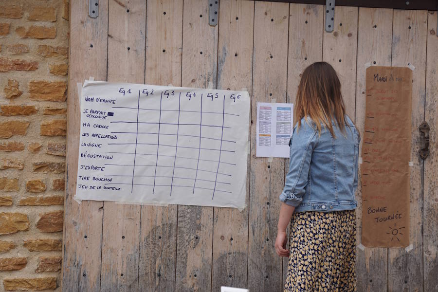 gérer un planning d'équipe lors de team building